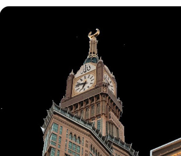 The Grand Mosque and clock tower in Makkah